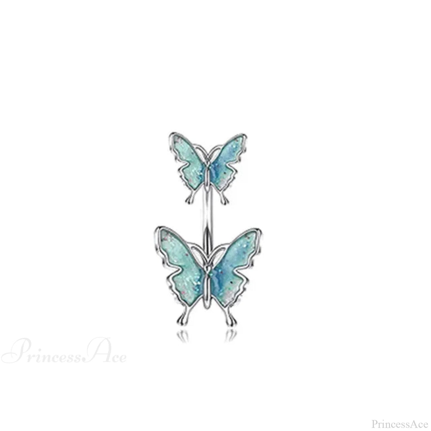 Heavenly Feathers Rose Dark Belly Ring