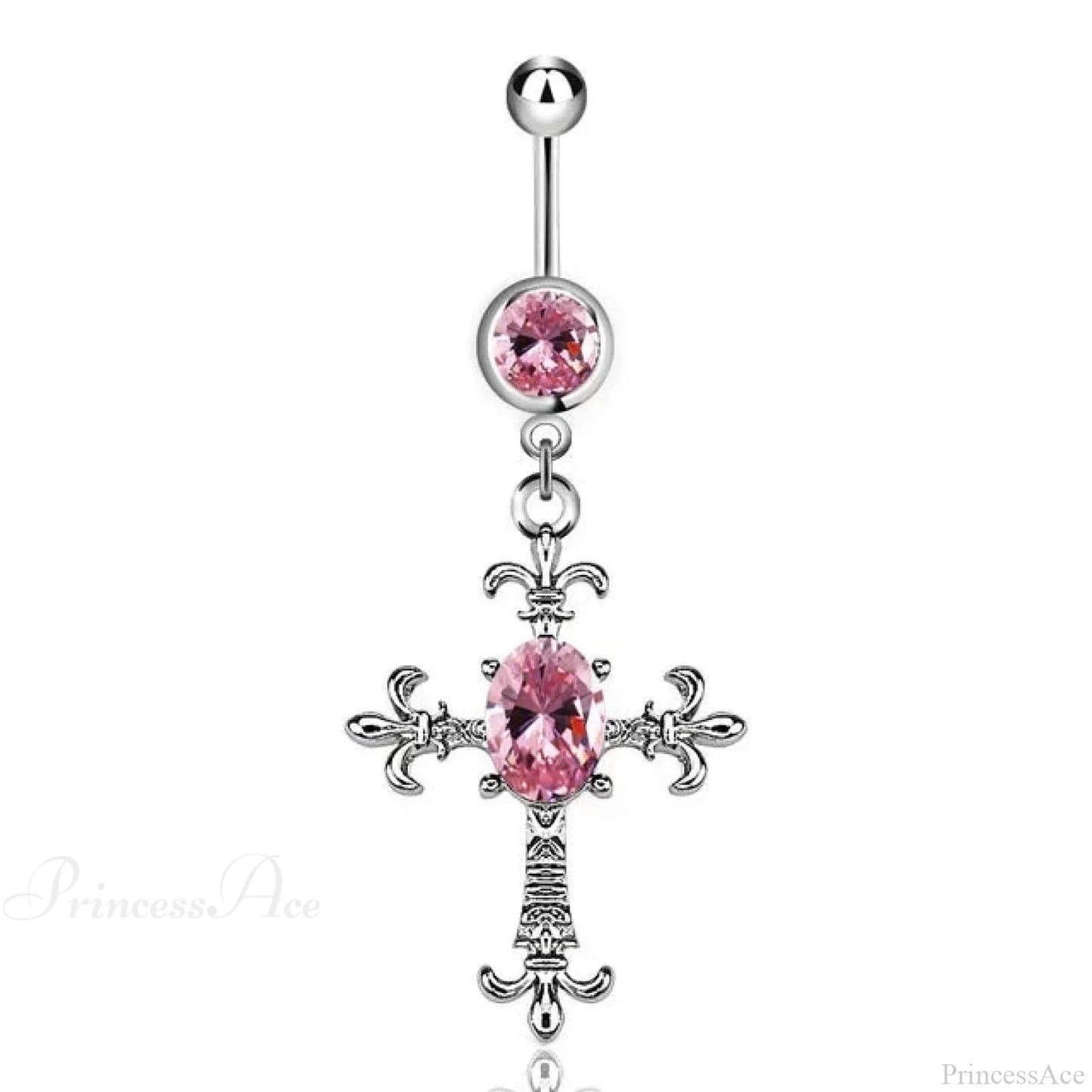 Heavenly Feathers Rose Dark Belly Ring
