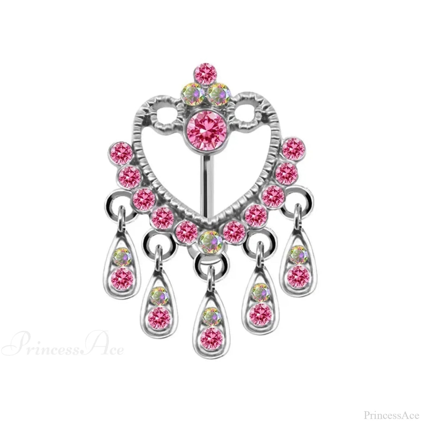 Heavenly Feathers Rose Dark Belly Ring