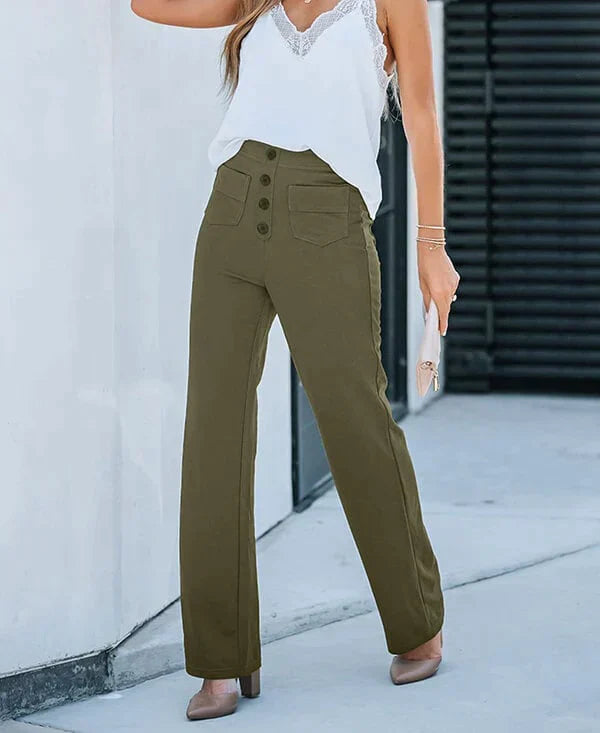 Victoria® | Women's high-waisted button-front pants