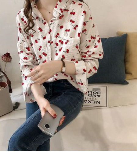 Paulina® | Women'S Blouse With Cherry Print