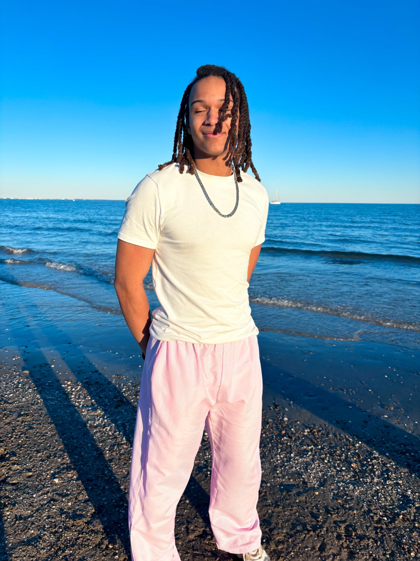 Georgina® | High Waist Cotton Pants In Lilac