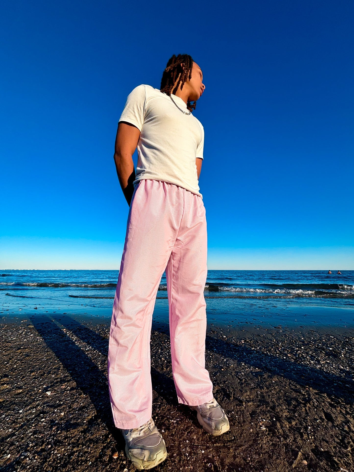 Georgina® | High Waist Cotton Pants In Lilac