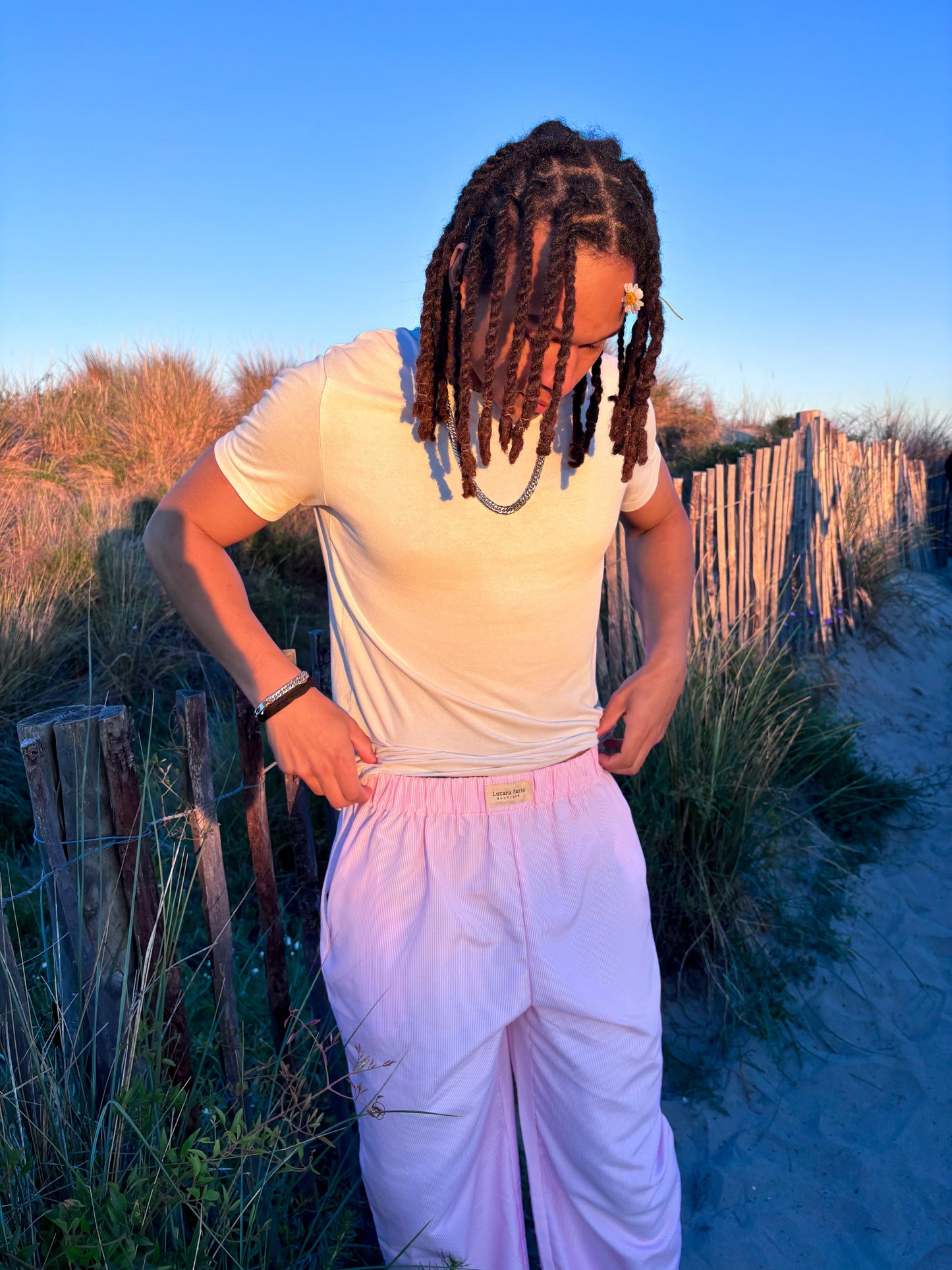 Georgina® | High Waist Cotton Pants In Lilac