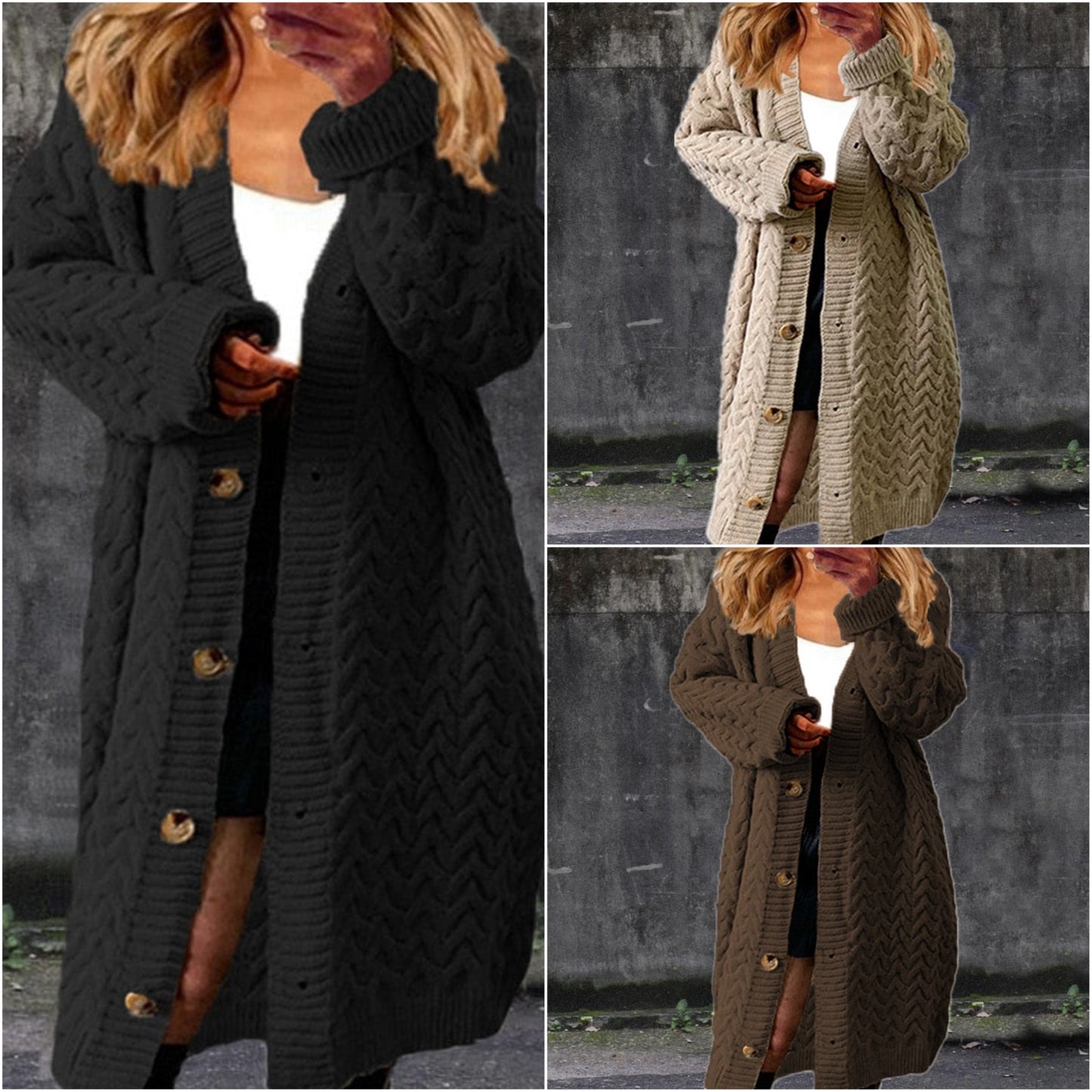 Elda® | Long cardigan tricoté à la mode