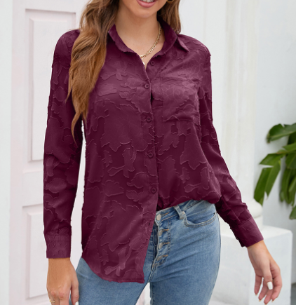 Aulikki® | Lace See Through Button Down Blouse