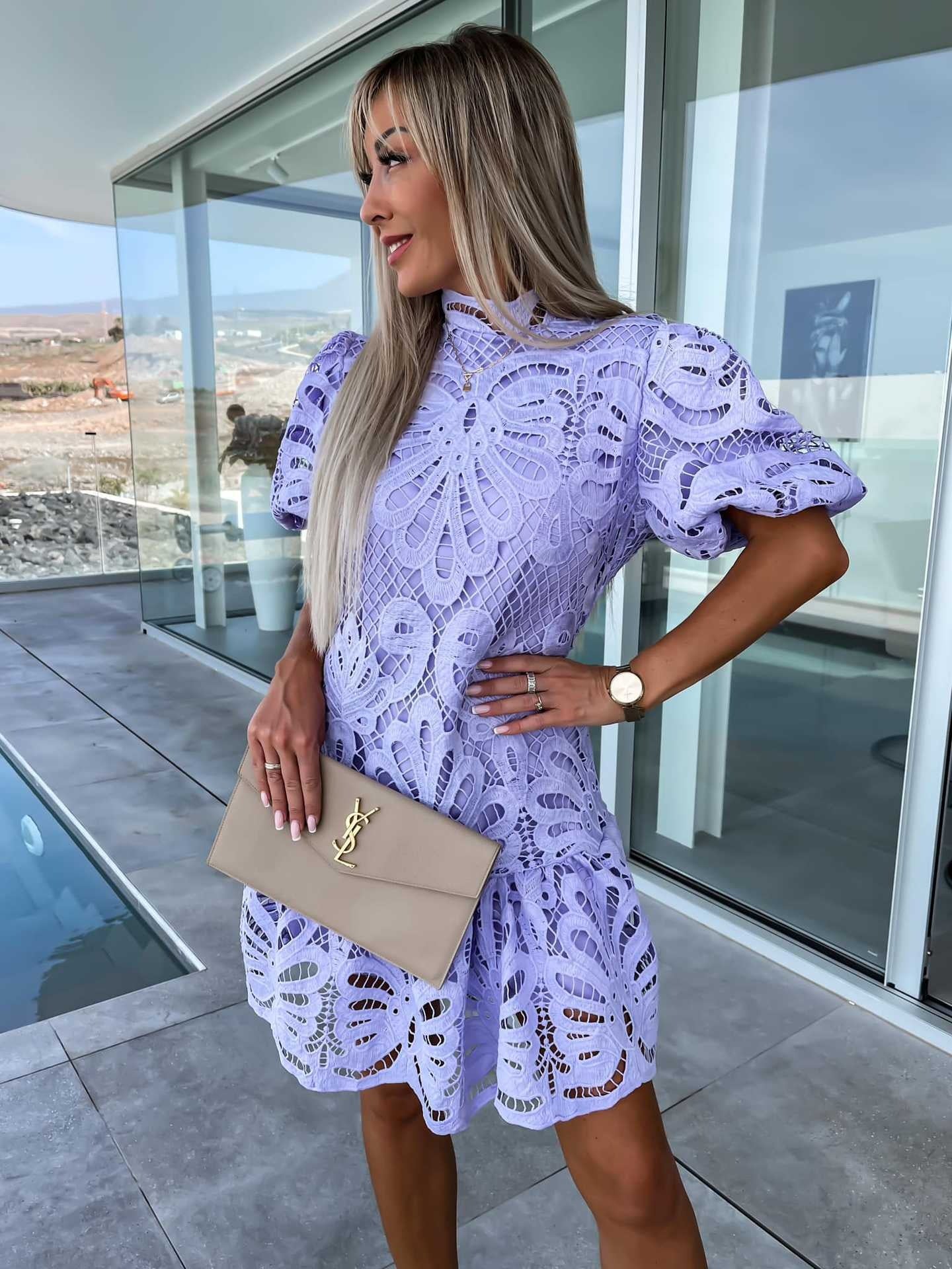 Dreamy Destination Crochet Lace Mini Dress