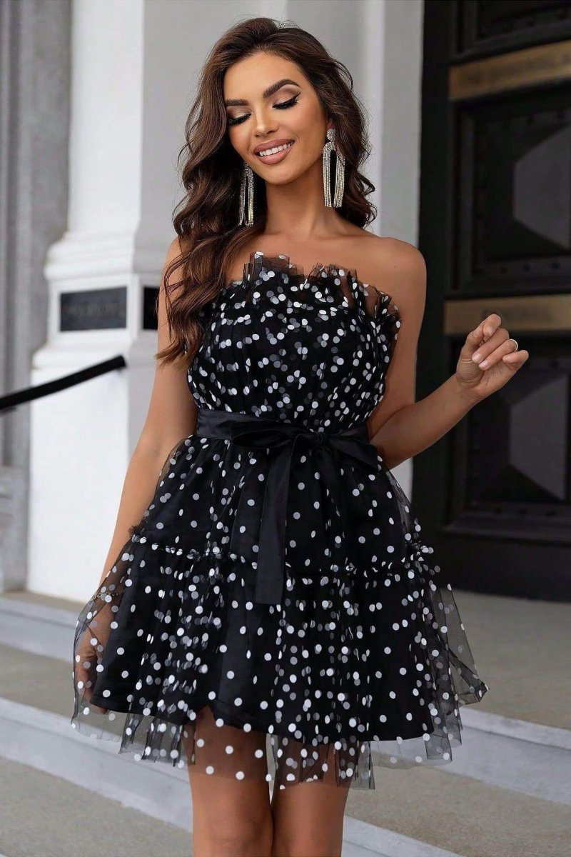 Katherine® | Polka Dot Tulle Mini Dress