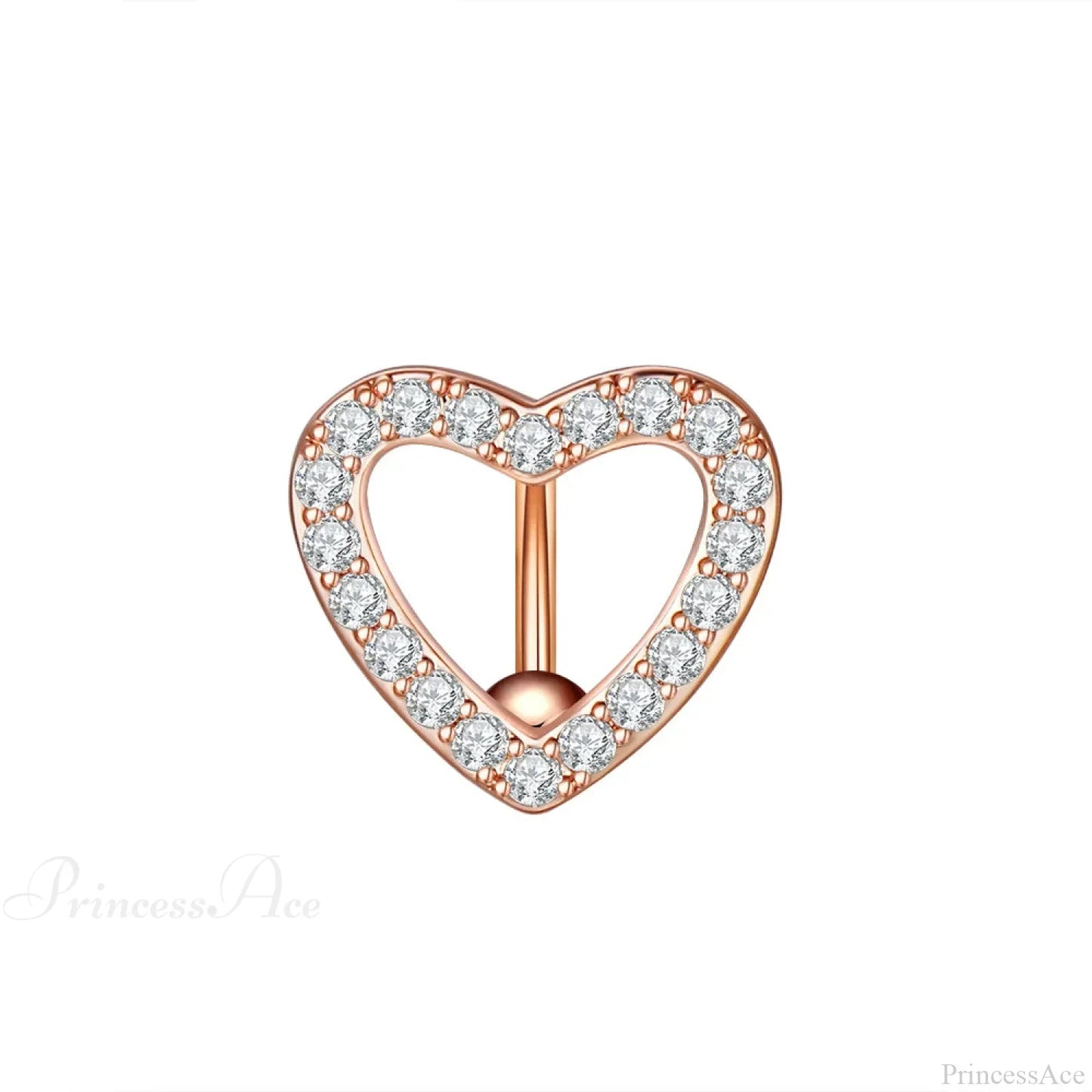 Inverted Love Medieval Golden 14G Stomach Hoop