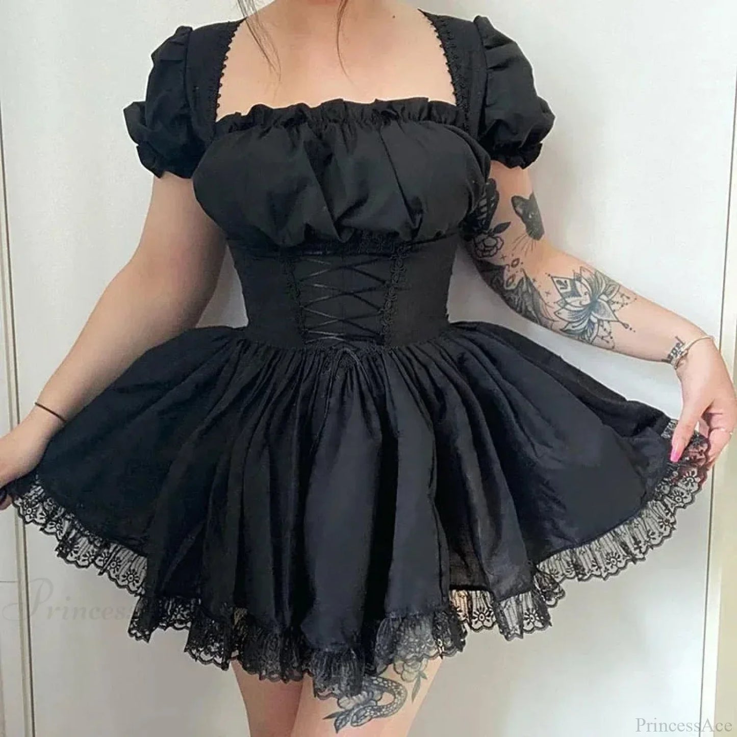 Ivory Lace Puff Small Dress