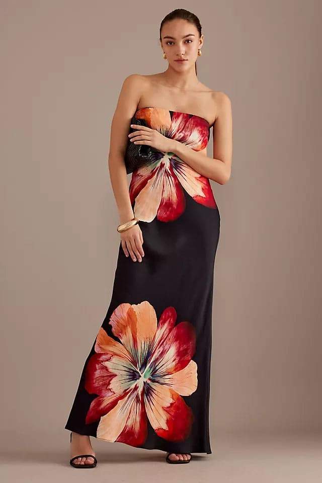 Eugenia® | Strapless Maxi Dress With Flower Print