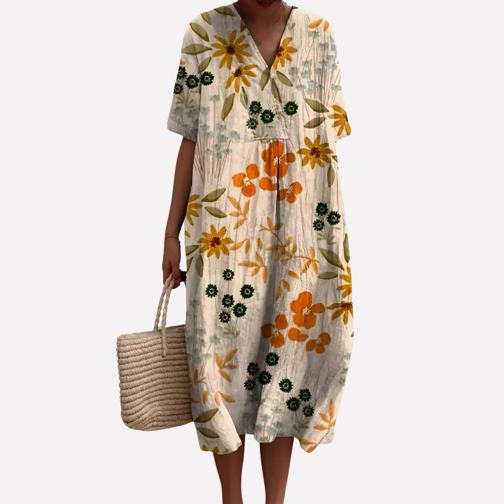 Jean | Women's V-Neck Midi Dress