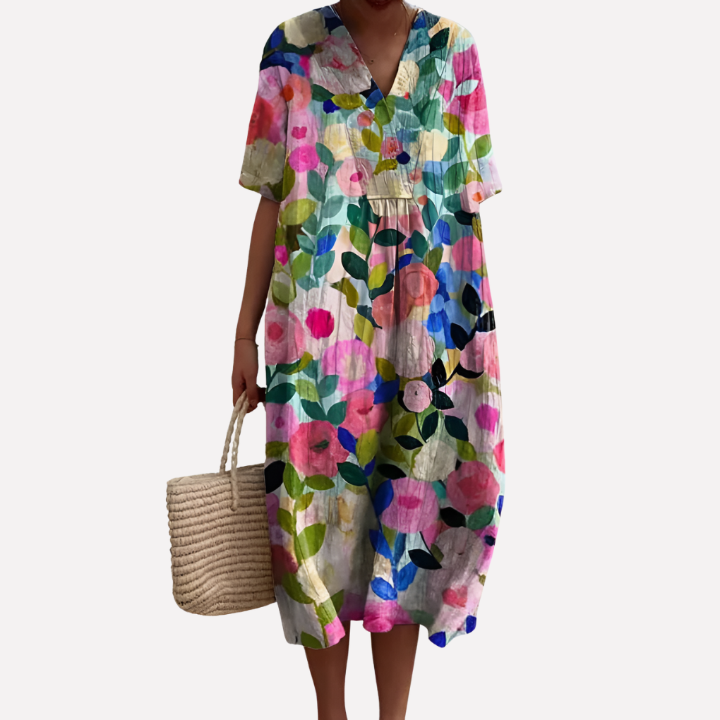 Jean | Women's V-Neck Midi Dress