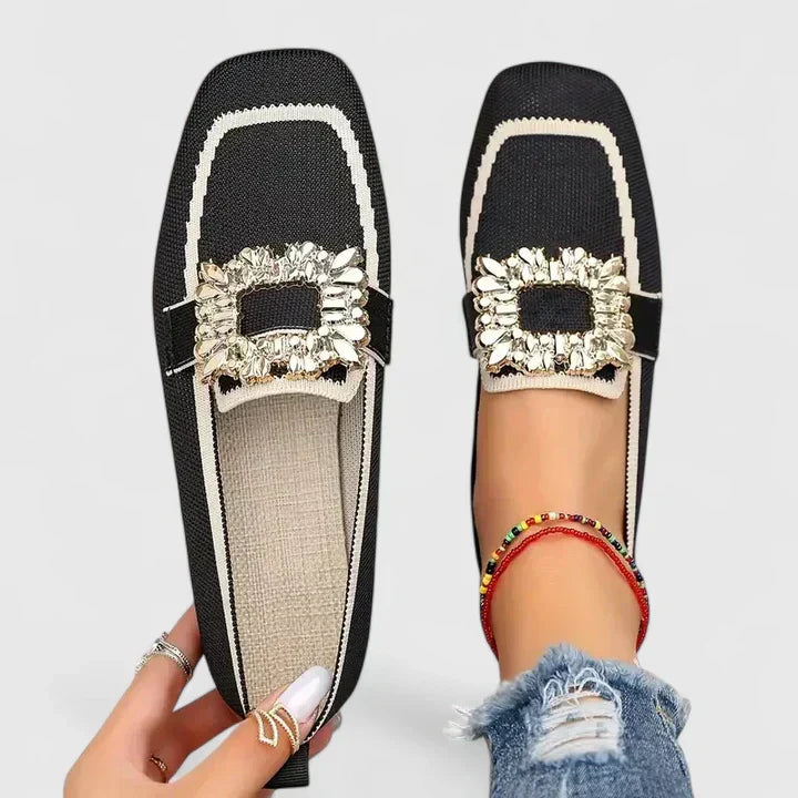 Shannon | Women's Embellished Square Toe Loafers