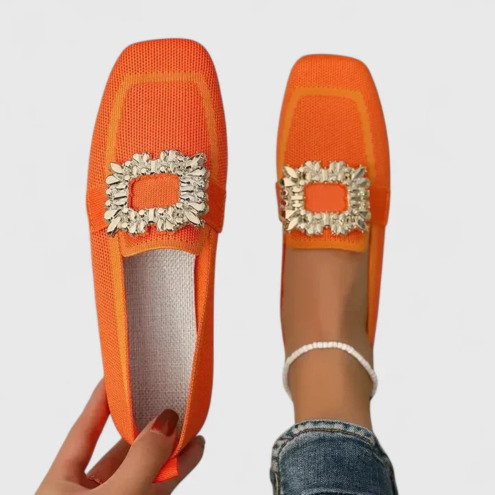 Shannon | Women's Embellished Square Toe Loafers