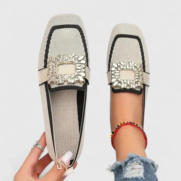 Shannon | Women's Embellished Square Toe Loafers
