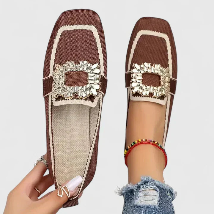 Shannon | Women's Embellished Square Toe Loafers