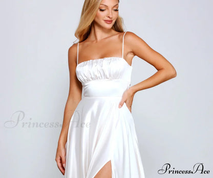 Jenny A-Line Stylish Satin Formal Dress