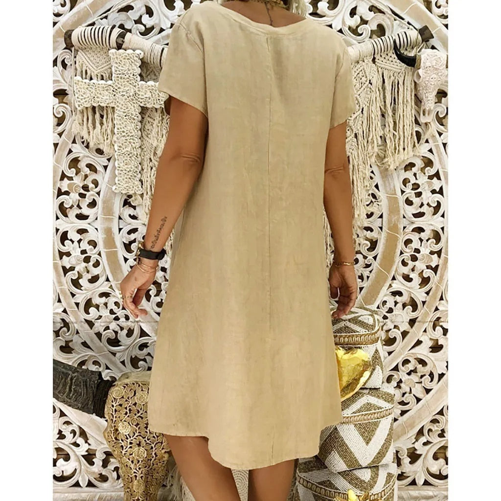 Jo | Women's V-Neck A-Line Mini Dress