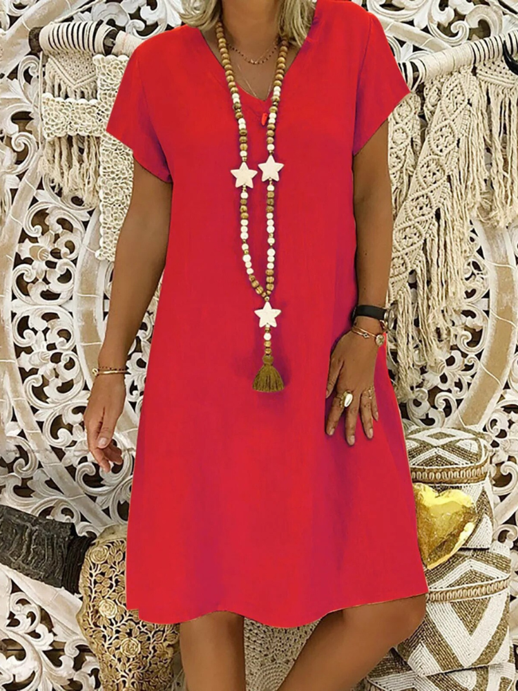 Jo | Women's V-Neck A-Line Mini Dress