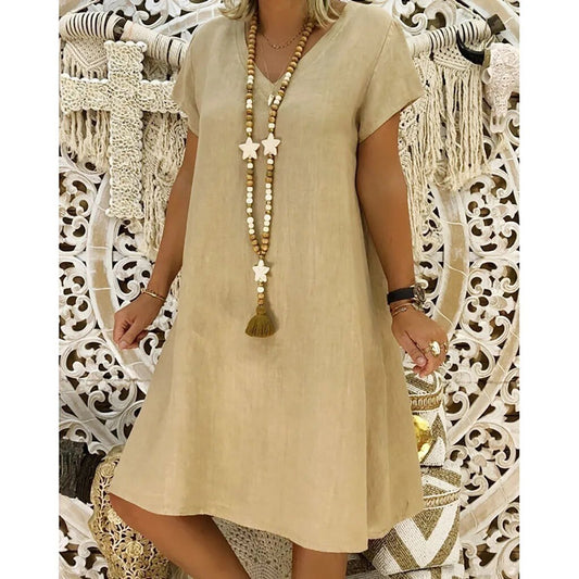 Jo | Women's V-Neck A-Line Mini Dress