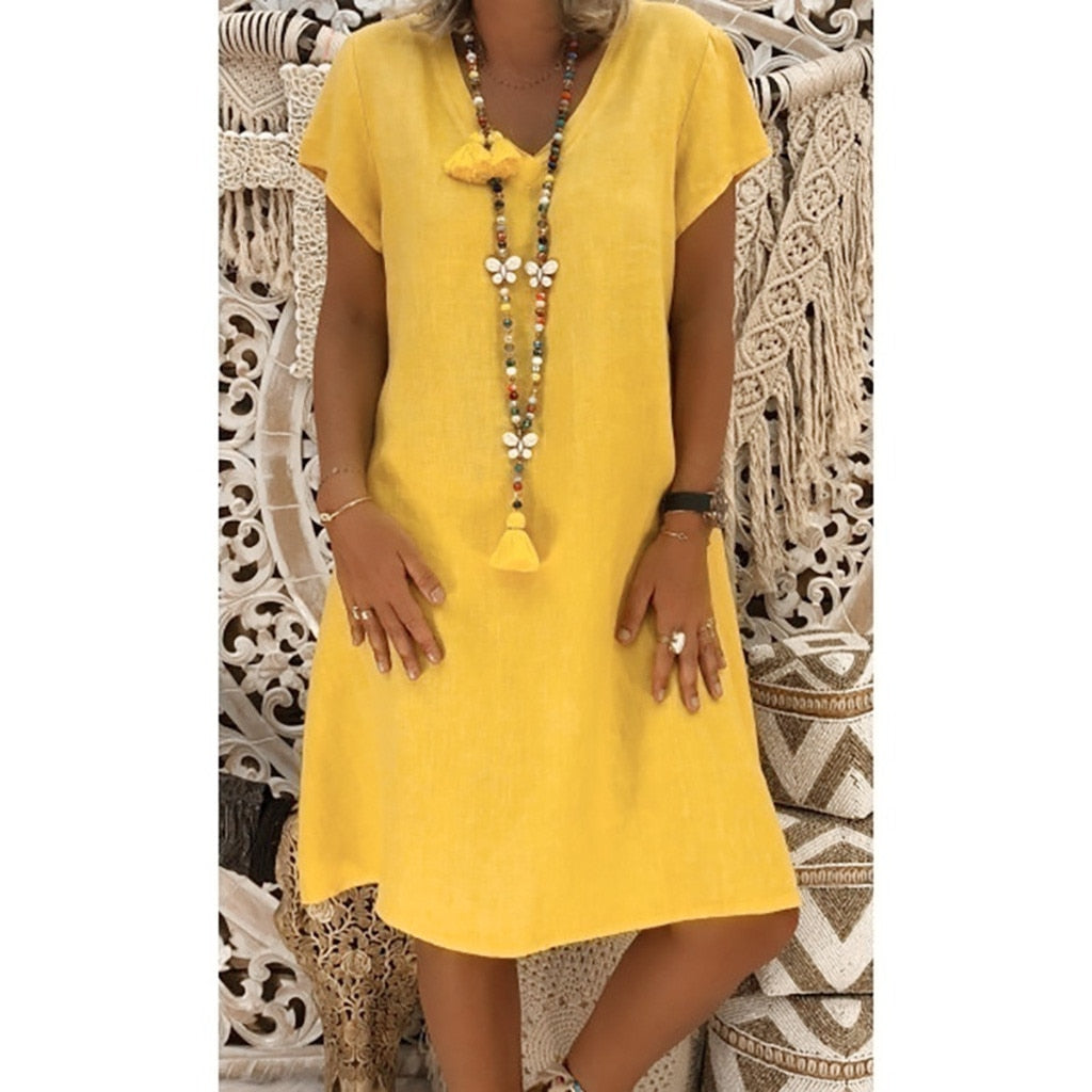 Jo | Women's V-Neck A-Line Mini Dress