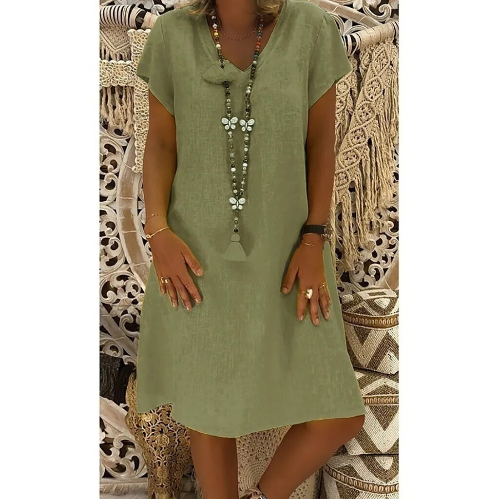 Jo | Women's V-Neck A-Line Mini Dress