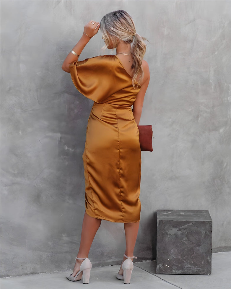 Josephine | Women's One Shoulder Midi Dress
