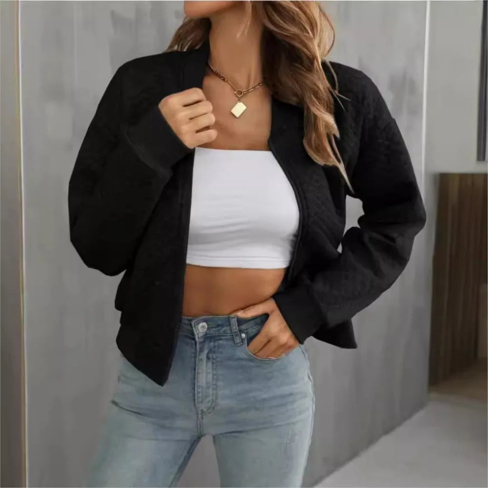 Joyce | Women's Zip-Up Bomber Jacket