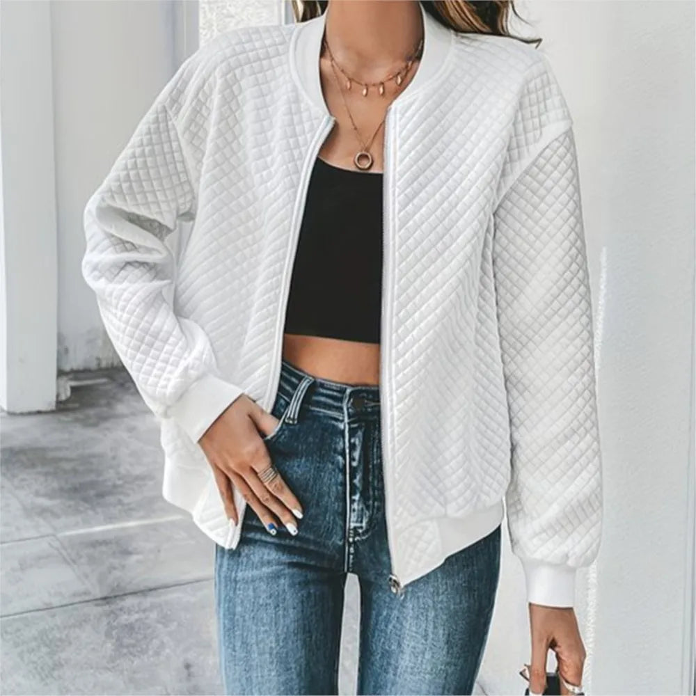 Joyce | Women's Zip-Up Bomber Jacket