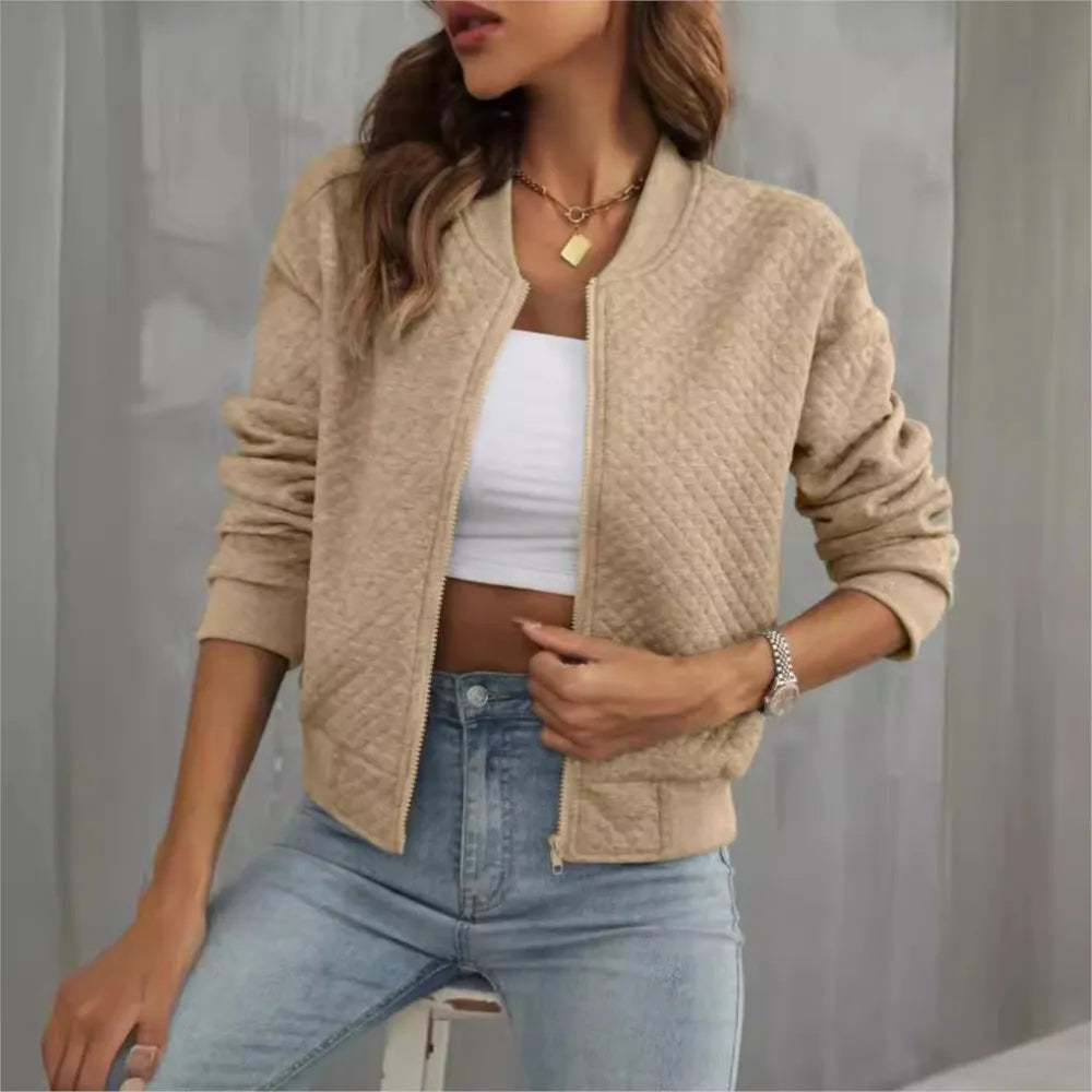 Joyce | Women's Zip-Up Bomber Jacket