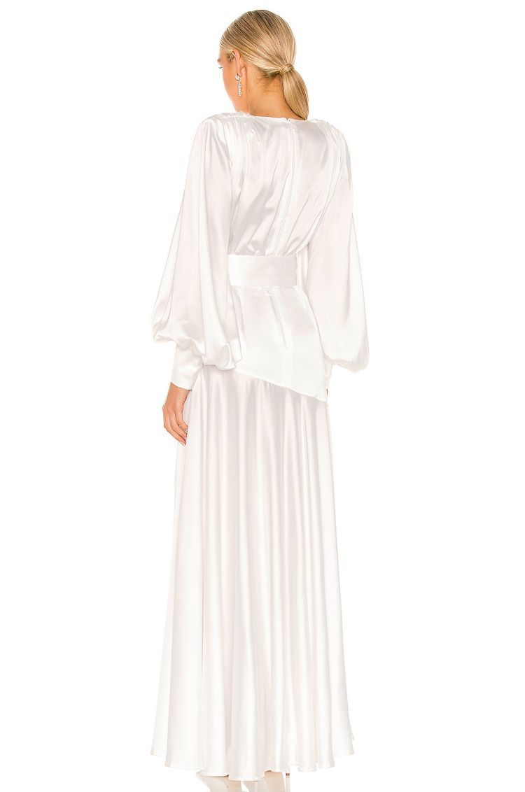 Tatiana® | V-Neck Belted Slit Maxi Dress