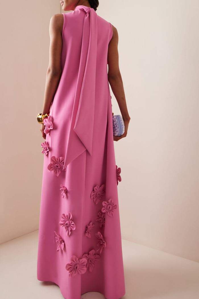 Jimena® | Sleeveless Maxi Dress With Floral Embellishment