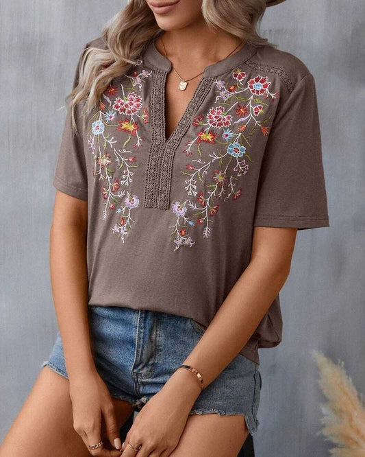 Aslaug® | Patchwork Lace Blouse For Women