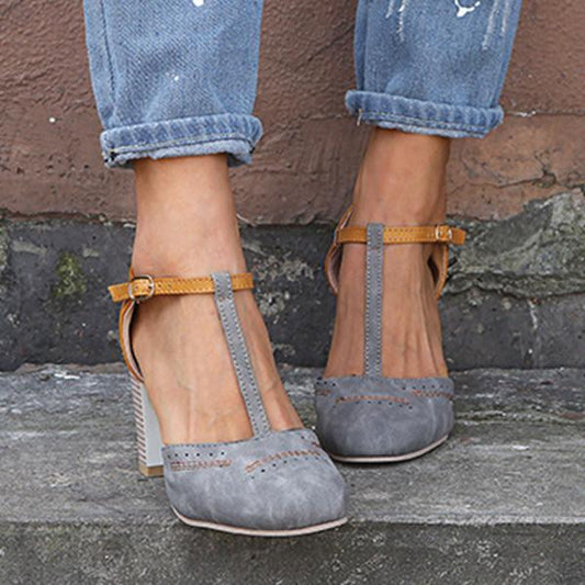 Emma | Women Spring Chunky Heel Mary Janes