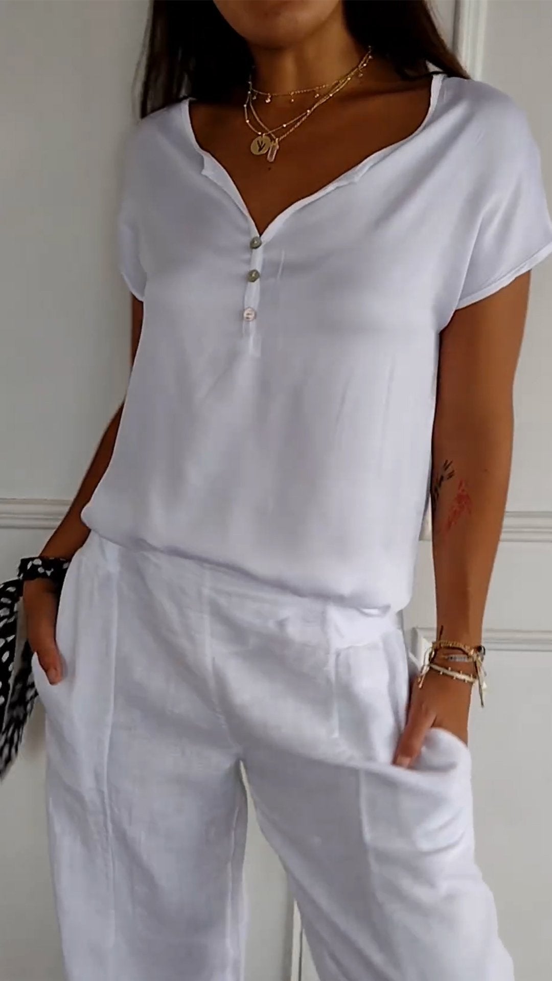 Buchal® | Comfortable V-Neck Blouse For Women