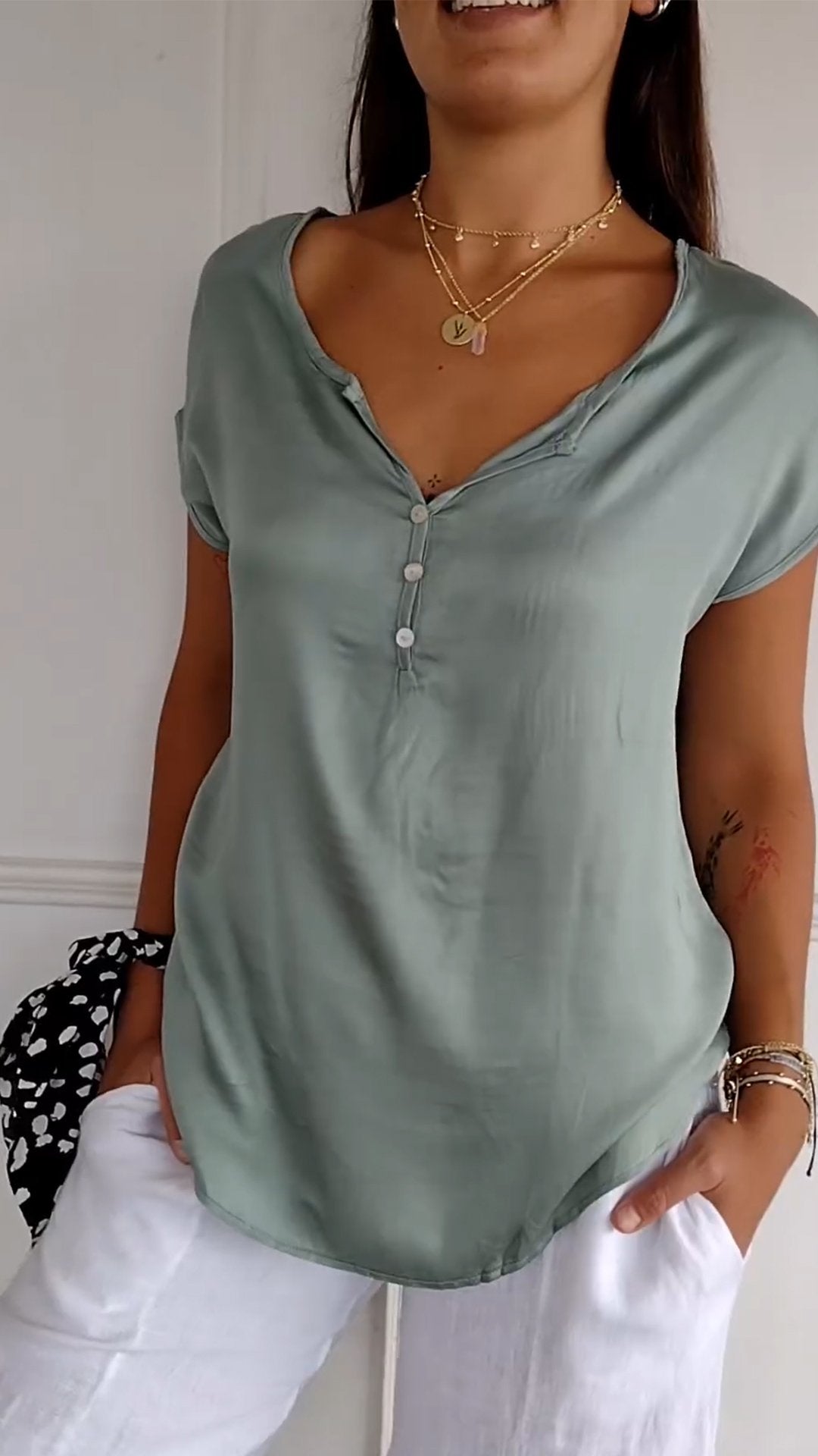 Buchal® | Comfortable V-Neck Blouse For Women