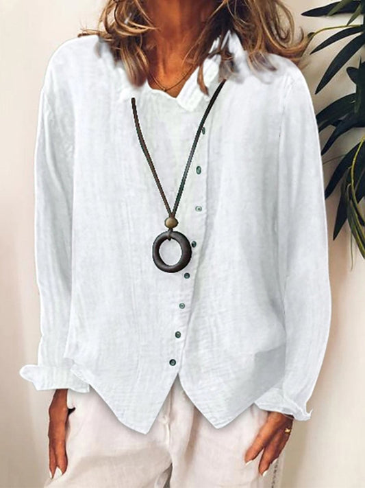 Guadalupe® | Chemise longue in cotton and lin – simple and chic