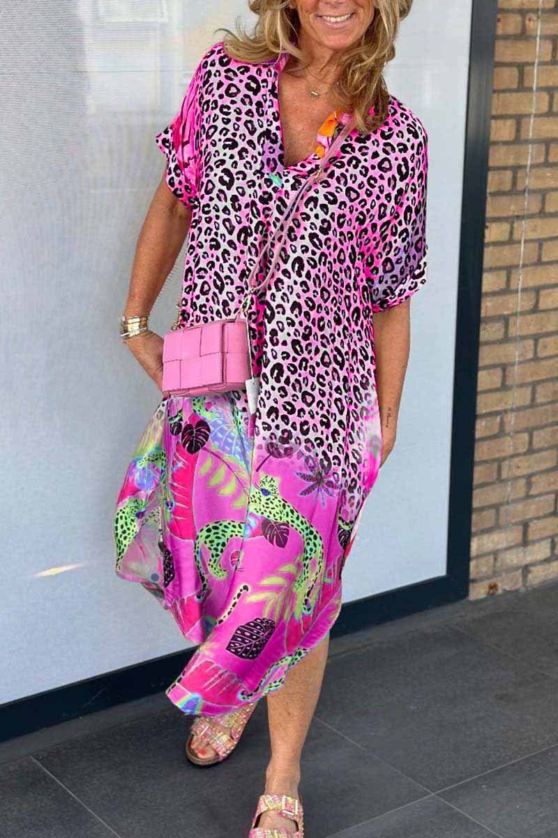 Sierra® | Leopard Print Short Sleeve Informal Dress
