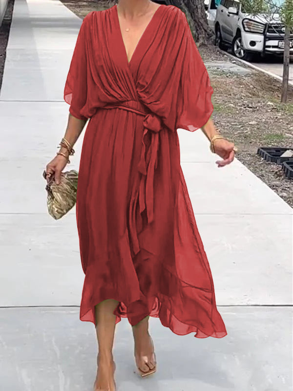 Ilaria® | Elegant Dress With V-Neckline
