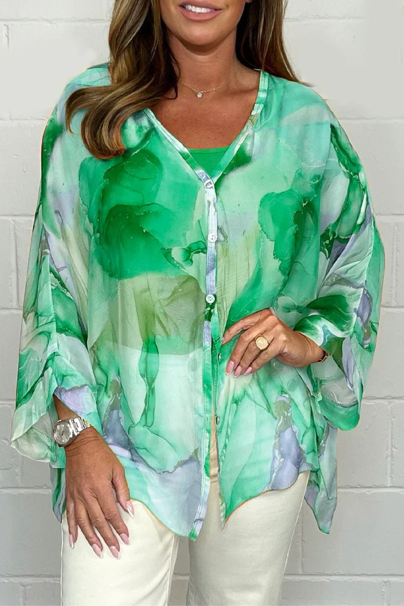 Aretusa® | Floral Button-Down Blouse