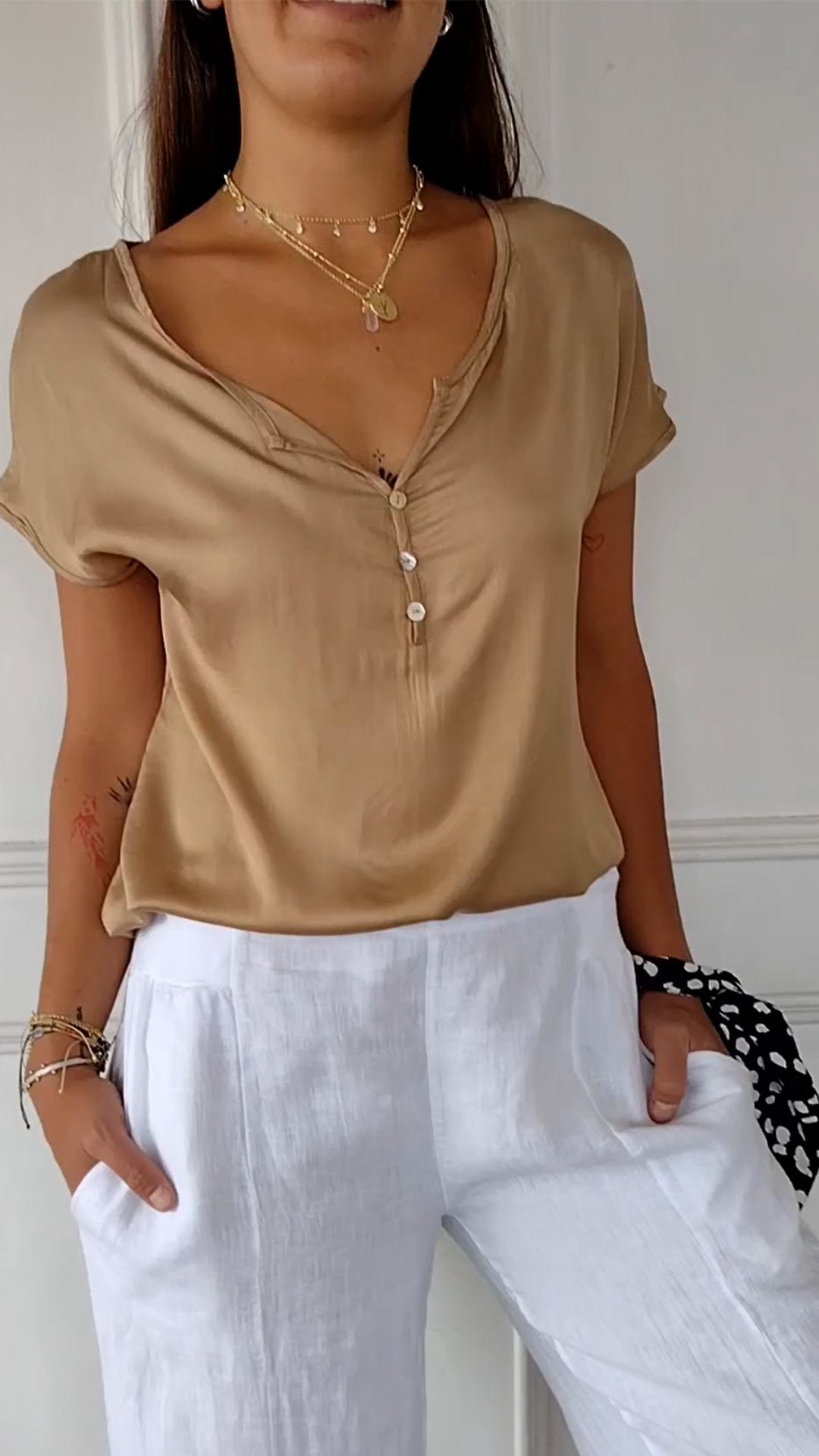 Buchal® | Comfortable V-Neck Blouse For Women