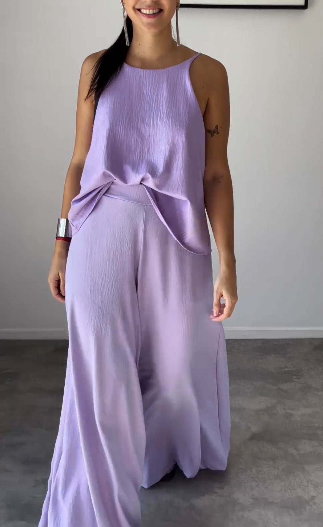 Nadia® | Stylish Sleeveless Top And Wide Leg Pants Set