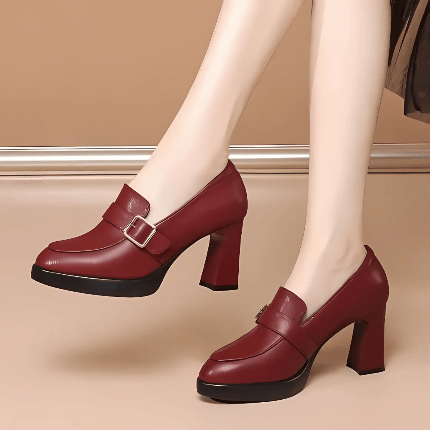 Jamie | Women's Block Heel Platform Loafers
