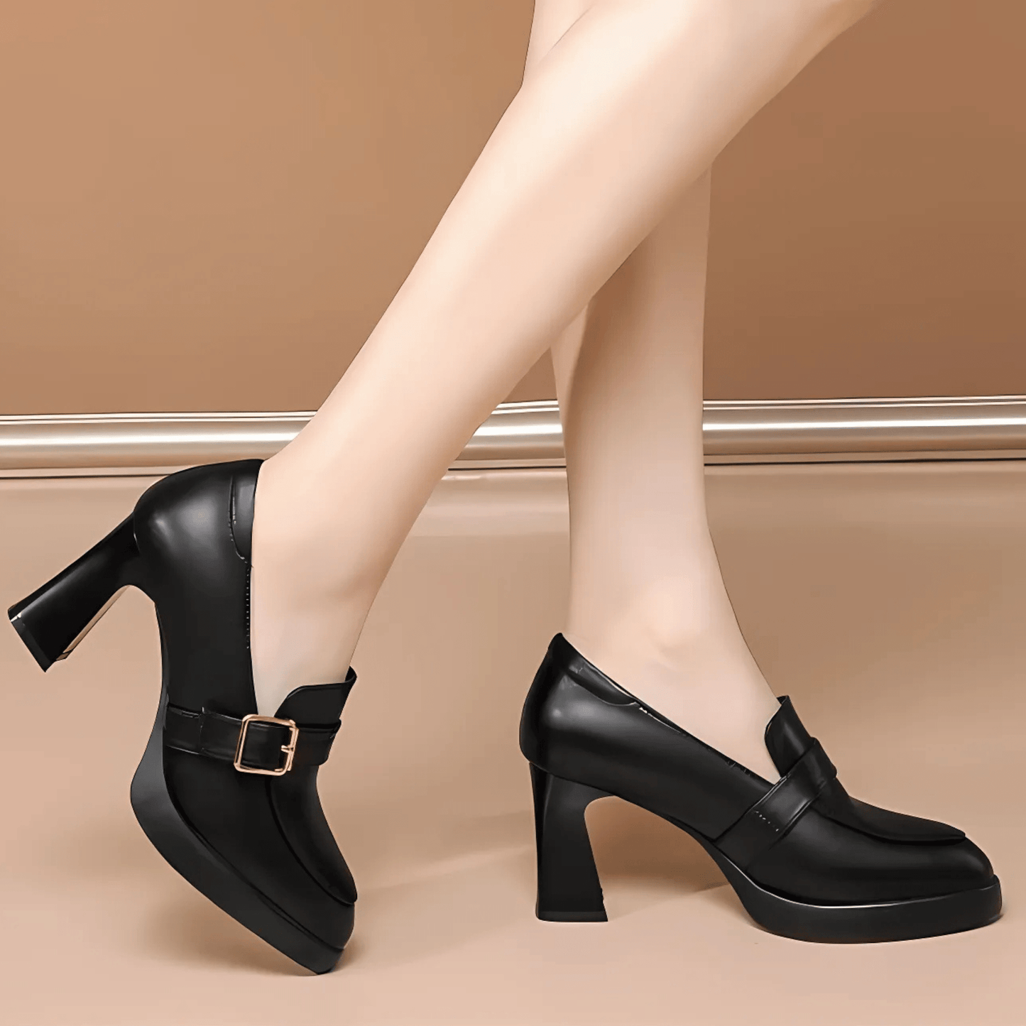 Jamie | Women's Block Heel Platform Loafers