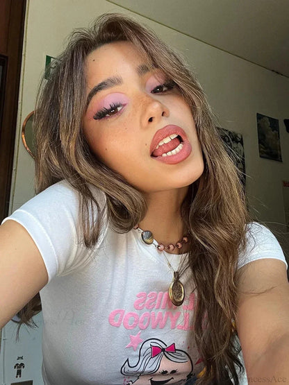 Kawaii Short Sleeve Crop Top T-shirt