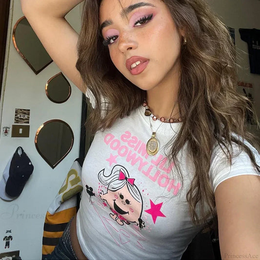 Kawaii Short Sleeve Crop Top T-shirt