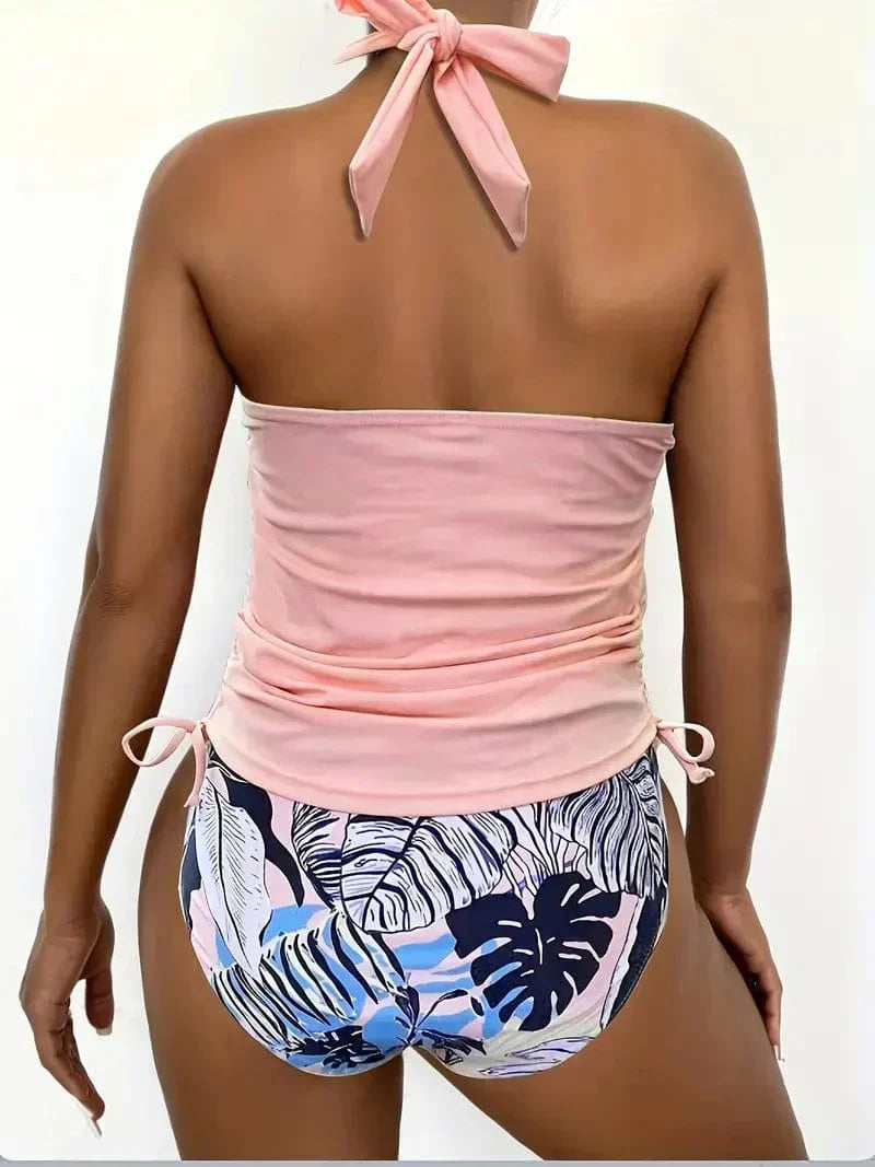 Josefina® | Beautiful Tankini With Random Pattern And Deep V-Neck