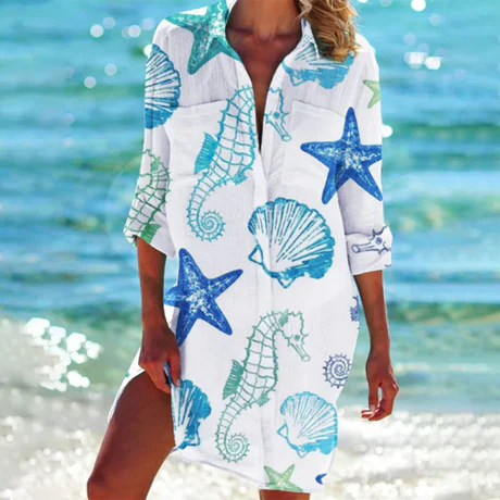 Kimberly | Women's Button-Down Mini Shirt Dress