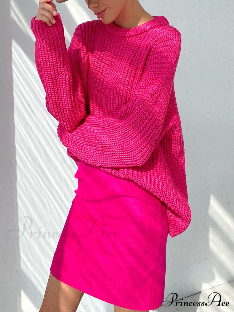 Knitted Solid Graceful Pocket Sweater Cardigan